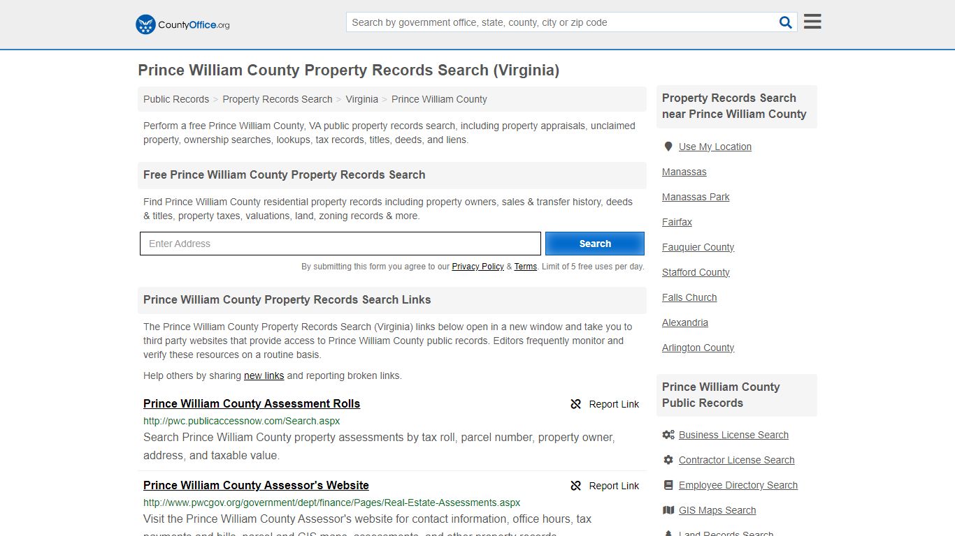 Prince William County Property Records Search (Virginia)